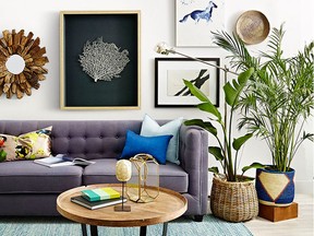 Accessorize with tropical plants, coral reef inspired art and Caribbean Sea aqua colours