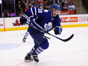 Toronto Maple Leafs forward Nick Spaling skates against the New Jersey Devils at the Air Canada Centre in Toronto on Dec. 8, 2015. (John E. Sokolowski/USA TODAY Sports)