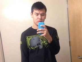 La Loche, Sask. shooting victim Dayne Fontaine is shown in a handout photo from a Facebook page. A 17-year-old boy charged with four counts of first-degree murder and seven counts of attempted murder after a shooting in northern Saskatchewan made his first court appearance Monday. (Facebook)