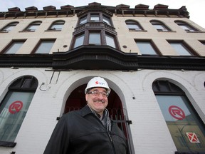 Vito Frijia, president of Southside Group, in front of 183 King St. in London. (DEREK RUTTAN, Free Press file photo)