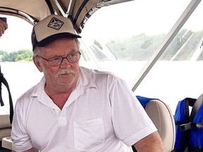 Carl Foster on his boat near his Sunbury home in an undated submitted photo. On January 23 2016 Foster drowned after going through the ice on Inverary Lake, north of Kingston.  Submitted Photo /The Whig-Standard/Postmedia Network