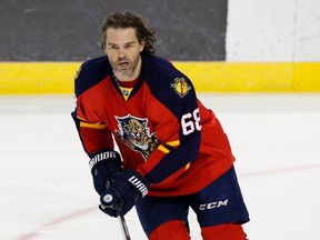 Set to turn 44 on Feb. 15, 2016, Jaromir Jagr is old enough to be the father of some of the younger Leafs, such as 21-year-old Morgan Rielly. (ROBERT MAYER/USA TODAY Sports)