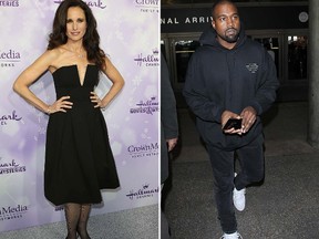 Andie MacDowell and Kanye West. (WENN.COM)