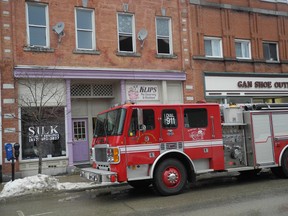 Fire truck outside of site of fire at 178 King Street East.
Wayne Lowrie/Postmedia Network