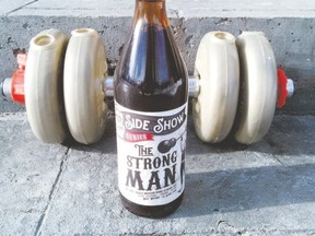 Railway City?s Side Show Strong Man is 10.3 per cent alcohol, comes in 500 ml bottles and is only available at the St. Thomas brewery.