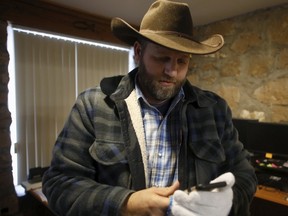 Ammon Bundy is seen in an office at the Malheur National Wildlife Refuge near Burns, Oregon, January 9, 2016. REUTERS/Jim Urquhart