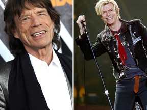 Mick Jagger and David Bowie. (WENN/Postmedia Network file photo)
