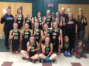 Submitted photo: The Wallaceburg AirHawks midget basketball team won a pair of tournaments earlier this month. They won a tournament earlier in the month in London and then won another tournament in Ancaster on the Jan. 16-17 weekend.