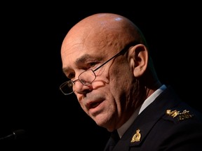 RCMP commissioner Bob Paulson speaks at a symposium titled 'The Islamic State' by The Canadian Association for Security and Intelligence Studies in Ottawa on Friday 15, 2016. THE CANADIAN PRESS/Sean Kilpatrick