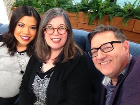Melanie Ng and Kevin Frankish with Rita DeMontis (centre) on Breakfast Television.