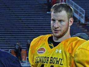 Expect to hear a lot more about quarterback Carson Wentz of North Dakota State leading into the NFL draft weekend. (John Kryk/Postmedia Network)