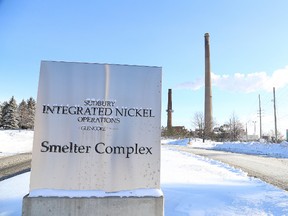 The Glencore smelter in Falconbridge is shown in this file photo.