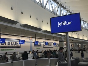 The check-in area of JetBlue Airways is seen at John F. Kennedy Airport in the Queens borough of New York January 14, 2016. REUTERS/Shannon Stapleton