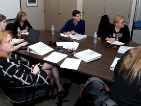 The KEDCO Review Committee meets at the Innovation Park boardroom in Kingston. (Ian MacAlpine/The Whig-Standard)