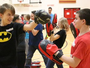 Students could sign up for kickboxing at this year's VIBE Day, which took place on Jan. 27 at J.R. Robson. It was the sixth annual event.