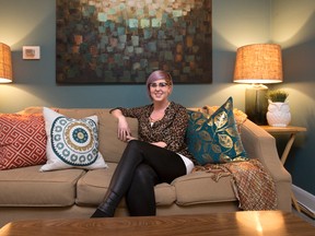 Designer Vanessa Hicks says adding colourful, patterned textiles and a splash of colour to the walls is an inexpensive way to spruce up your home to help kick the winter blahs. (CRAIG GLOVER, The London Free Press)