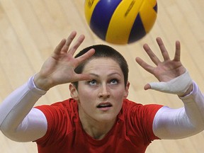 Jayme Menzies has returned to volleyball after seven years. (BRIAN DONOGH/Winnipeg Sun)