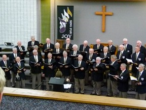 Sarnia's Sursum Corda Male Chorus is set to be part of an 82nd anniversary service, Jan. 31, at the First Christian Reformed Church on Exmouth Street. The chorus was established in 1983.
 Handout/Sarnia Observer/Postmedia Network