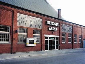 Memorial Arena was the site of a juvenile hockey game between Belleville and Vallentuna, Sweden 40 years ago. (Intelligencer file photo)