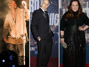 Kanye West, Larry David and Melissa McCarthy will all be on Saturday Night Live in February. (WENN.COM)