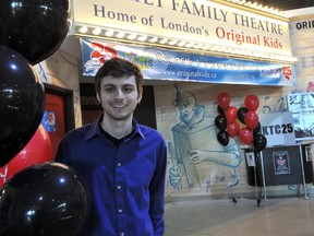 Andrew Tribe, artistic director of Original Kids Theatre Company, at the Spriet Family Theatre in London Ont.’s Covent Garden Market January 27, 2016. CHRIS MONTANINI\LONDONER\POSTMEDIA NETWORK