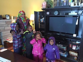 The Ethiopian refugee family, Ambiya, 33, and her four children Ahmed, 9, Yusuf, 7, Fatuma, 5, and Sayida, 3.(Contributed photo)