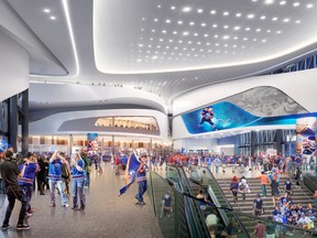 The winter Garden entrance to Rogers Place arena is expected to become a multi-use public space as well as a grand entrance to the arena itself. (Supplied)