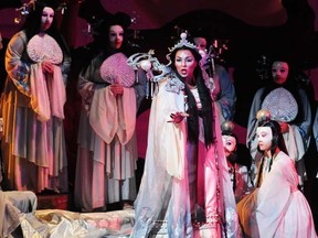 Nashville Opera's 2015 production of Turandot. Edmonton Opera will be using Nashville Opera's sets and costumes for the production in its next season.