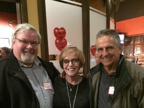 Gord Lang (left) Lynn Tennant and Gord Stewart. (SUPPLIED)