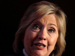 Democratic presidential candidate Hillary Clinton addresses an audience during an event Sunday, Jan. 10, 2016, in Hooksett, N.H., during which Planned Parenthood endorsed Clinton in the presidential race. The endorsement by the group's political arm marks Planned Parenthood's first time wading into a presidential primary. (AP Photo/Steven Senne)