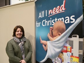John Lappa/Sudbury Star
Dedee Flietstra, executive director of the Sudbury Infant Food Bank, participated in the launch of the All I Need For Christmas campaign on Dec. 1.