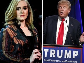 Adele and Donald Trump. (WENN.COM)