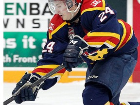 Ben Sokay scored three goals for the Wellington Dukes in weekend action in the OJHL. (OJHL Images)