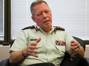 Chief of Defence Staff Gen. Jonathan Vance is interviewed by The Canadian Press in Ottawa, Monday, Dec. 14, 2015. (THE CANADIAN PRESS/Fred Chartrand)