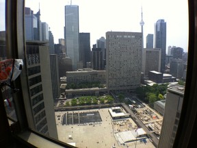 The view from the 27th-floor observation deck at Toronto City Hall. (DON PEAT/TORONTO SUN files)