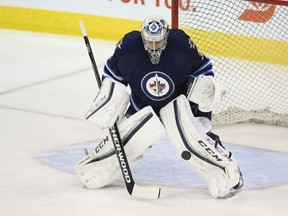 Goalie Ondrej Pavelec is soon to return from a knee injury, but how much work with the Jets have for him? Connor Hellebuyck has been doing so well, the Jets might have to consider a trade for Pavelec.