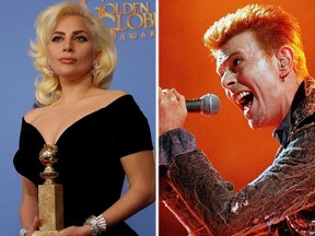 Lady Gaga and David Bowie. (WENN/REUTERS file photos)