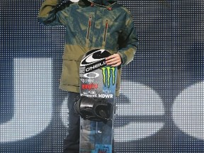 Max Parrot of Canada takes second place during the Winter X Games America's Navy Snowboard Big Air on January 23, 2015 in Aspen, Colorado.   Nathan Bilow/Agence Zoom/Getty Images/AFP