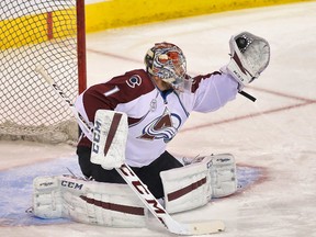 Avalanche goalie Semyon Varlamov is expected to be the backup Tuesday night as a civil lawsuit against him winds to a close. (Bruce Fedyck/USA TODAY Sports)