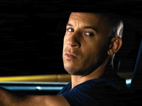 In this film publicity still released by Universal Pictures, Vin Diesel is shown in a scene from "Fast & Furious."