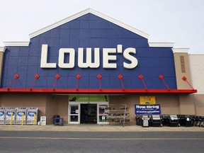 This file photo shows a Lowe's store in Philadelphia. The Lowe's home improvement chain is buying Quebec-based Rona Inc. in a deal valued at $3.2 billion. (THE CANADIAN PRESS/AP/Matt Rourke)