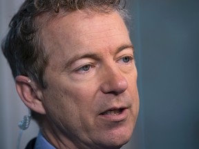 Sen. Rand Paul, R-Ky., speaks to WBKO in his hometown, Bowling Green, Ky., on Capitol Hill in Washington, Wednesday, Feb. 3, 2016, after announcing he is dropping his 2016 campaign for president.  Eclipsed by other conservative candidates in the crowded 2016 field, he is now expected to turn his full attention to his Senate re-election campaign in Kentucky. (AP Photo/J. Scott Applewhite)