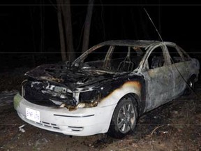 Police are investigating a suspicious vehicle fire in Kingston, Ont. in the evening of Tuesday February2, 2016. Supplied Photo