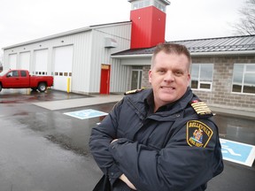Jason Miller/The Intelligencer
Chief Mark MacDonald stands outside the new Old Highway 2 firehall which will replace the soon to be decommissioned Point Anne station three.