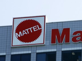 The logo of Mattel is seen outside the company's corporate headquarters in El Segundo, California in this July 17, 2008 file photo. (REUTERS/Mario Anzuoni/Files)