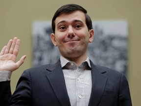 Martin Shkreli, former CEO of Turing Pharmaceuticals LLC, is sworn in to testify at a House Oversight and Government Reform hearing on "Developments in the Prescription Drug Market Oversight" on Capitol Hill in Washington February 4, 2016. Shkreli invoked his Fifth Amendment right against self-incrimination and declined to answer questions on Thursday from U.S. lawmakers interested in why the company raised the price of a lifesaving medicine by 5,000 percent.  REUTERS/Joshua Roberts