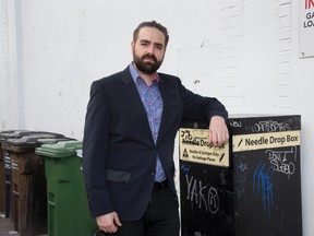 Geoff Bardwell, research co-ordinator for the Ontario Integrated Supervised Injection Services Feasibility Study, is overseeing a feasibility study on whether safe injection sites for drug users would be a good fit for London. Thunder Bay will also conduct a study. (DEREK RUTTAN, The London Free Press)