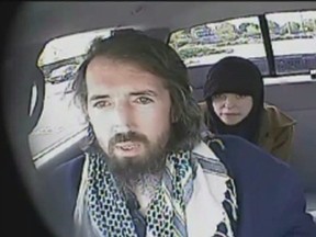 John Nuttall and Amanda Korody, the B.C. couple found guilty on terror charges, are shown in a still image taken from RCMP undercover video. THE CANADIAN PRESS/HO-RCMP