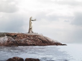 This drawing shows the Mother Canada and The Commemorative Ring of True Patriot Love memorial planned to be built along the Cabot Trail in the Cape Breton Highlands National Park. (Photo: Never Forgotten National Memorial/Facebook/Postmedia Network)