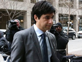 Jian Ghomeshi arrives at Old City Hall for day four of the trial on Friday February 5, 2016. Craig Robertson/Toronto Sun/Postmedia Network